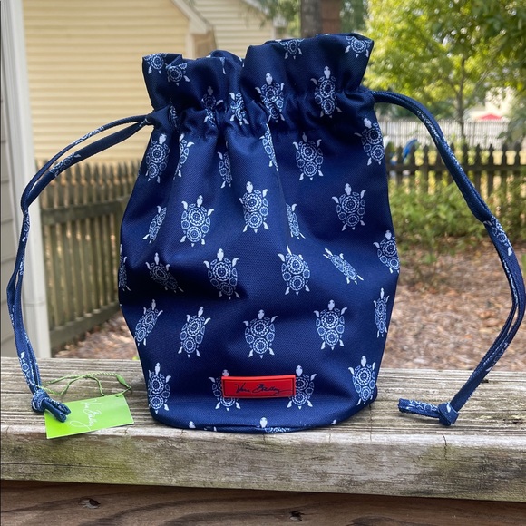 Vera Bradley Sea Turtles Mini Ditty Drawstring Bag-new - Picture 1 of 7